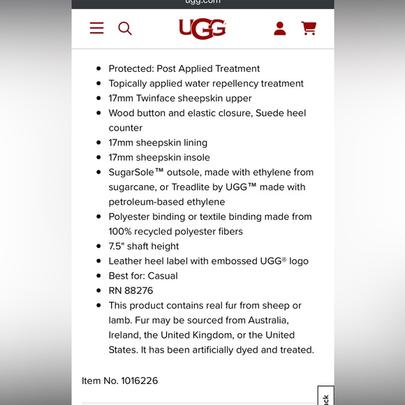 Ugg Bailey Button II dark brown. Women’s size 10 - Picture 3 of 9